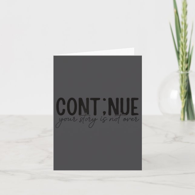 Tarjeta Continuar Punto y coma Conciencia de Salud Mental  (Anverso)