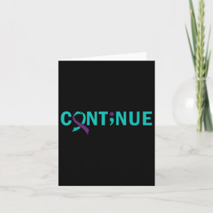 Tarjeta Continuar Semicolón Prevención del Suicidio Concie