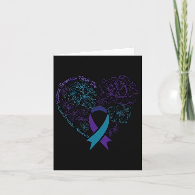 Tarjeta Continúe Mañana Necesita Su Prevención Del Suicidi (Anverso)