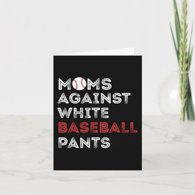 Tarjeta Contra Los Pantalones De Béisbol Blancos, La Diver (Anverso)