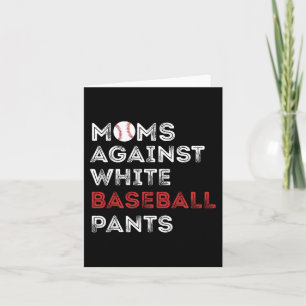 Tarjeta Contra Los Pantalones De Béisbol Blancos, La Diver