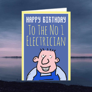 Tarjeta Contratista Eléctrico - Cumpleaños Feliz