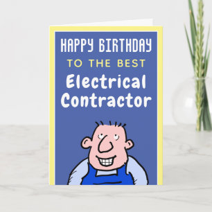 Tarjeta Contratista eléctrico o eléctrico - Cumpleaños