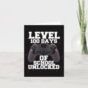 Tarjeta Control De Juegos Nivel 100 Días De Escuela Desblo
