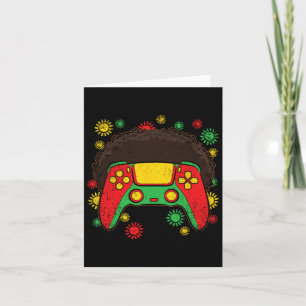 Tarjeta Controlador Afro Black History Mono Gaming Gamer 1