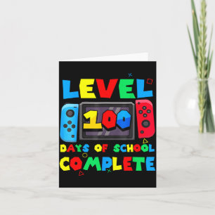 Tarjeta Controlador de juego nivel 100 días de escuela com