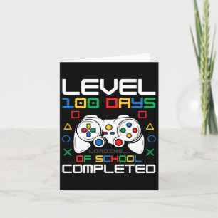 Tarjeta Controlador de juego nivel 100 días de escuela com