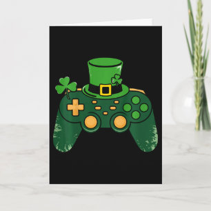 Tarjeta Controlador de juegos para niños día de San Patric