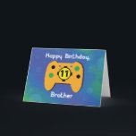 Tarjeta Controlador de jugador de cumpleaños Brother 11 añ<br><div class="desc">Esta es una gran carta que le puedes dar a un gran hermano para que tenga un gran cumpleaños. Los videojuegos son uno de sus hobbies favoritos y ver al controlador del videojuego en la portada de esta tarjeta seguramente lo emocionaría.</div>