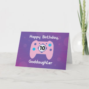 Tarjeta Controlador de jugador de cumpleaños de 10 años de