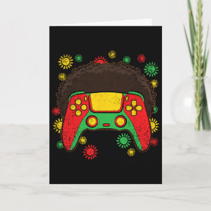 Tarjeta Controlador de videojuego Afro Mes de la Historia 