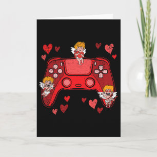 Tarjeta Controlador de videojuego corazón día de San Valen