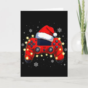 Tarjeta Controlador de videojuego de Navidad Sombrero de S