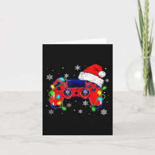 Tarjeta Controlador de videojuego de Navidad Sombrero de S