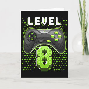 Tarjeta Controlador de videojuego de nivel 8 Cumpleaños 8º
