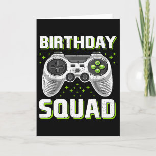 Tarjeta Controlador De Videojuegos De Cumpleaños Squad Par