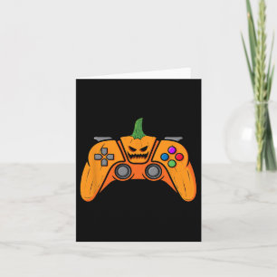 Tarjeta Controlador de videojuegos de Halloween con cara d