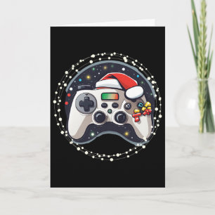 Tarjeta Controlador de videojuegos Sombrero de Santa Navid