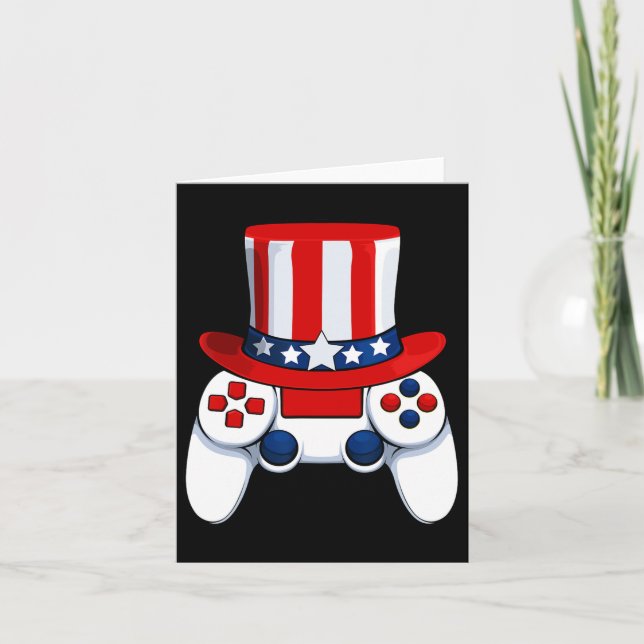 Tarjeta Controlador Gorra Estadounidense 4 De Julio Ee.Uu. (Anverso)