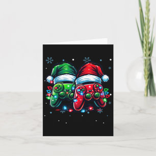Tarjeta Controlador Santa Hat Navidades Gaming X-mas Gamer