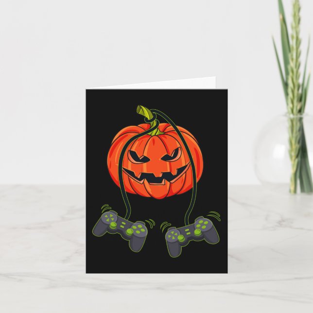 Tarjeta Controladoras de videojuegos Jack O Lantern Hallow (Anverso)