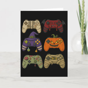 Tarjeta Controladores de juego de esqueleto zombie momia d
