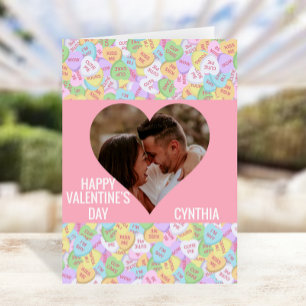 Tarjeta Conversación de fotos personalizadas Corazones de 