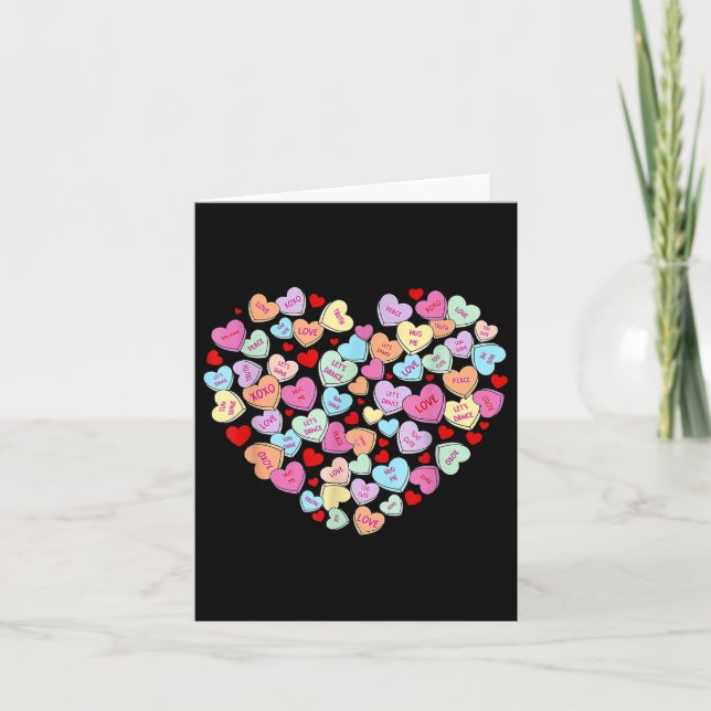 Tarjeta Conversación del corazón día de San Valentín Candy (Anverso)