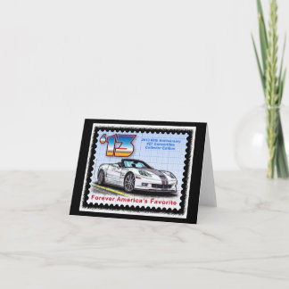 Tarjeta Convertible 2013 del aniversario del Corvette 60.o