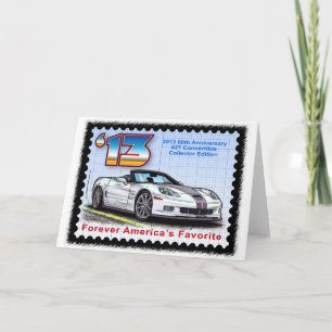 Tarjeta Convertible 2013 del aniversario del Corvette 60.o