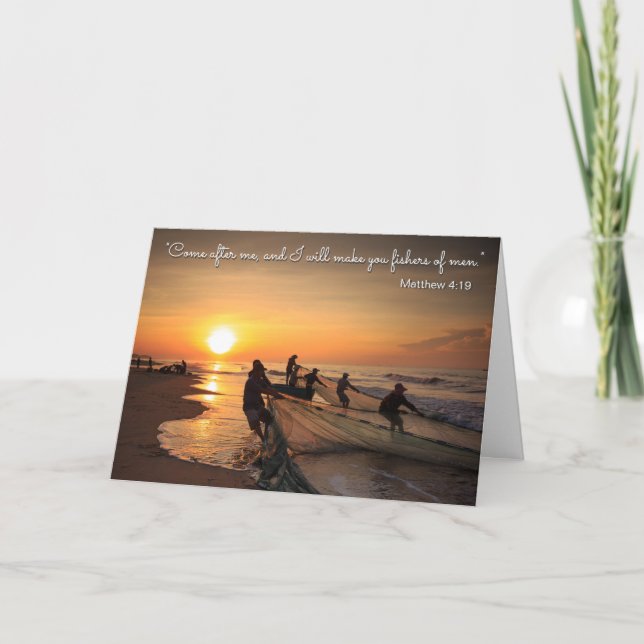 Tarjeta Convertirse en pescador de hombres (tarjeta de bau (Anverso)