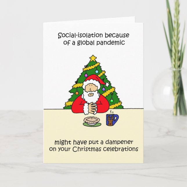 Tarjeta Convid 19 Navidades Padre Personalizado de Navidad (Anverso)