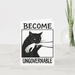 Tarjeta Conviértete en un gato negro ingobernable, mordien