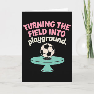 Tarjeta Convirtiendo el Campo en Mi Diseño de Fútbol de Ju