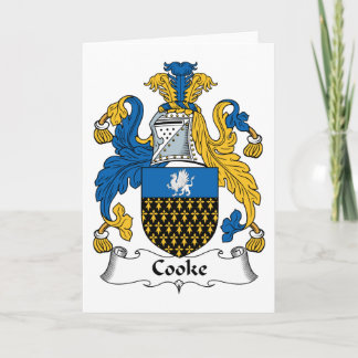 Tarjeta Cooke Family Crest