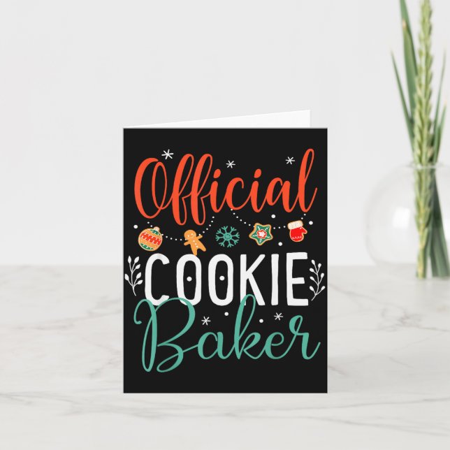 Tarjeta Cookie Baker Funny Christmas Couples Matching  (Anverso)