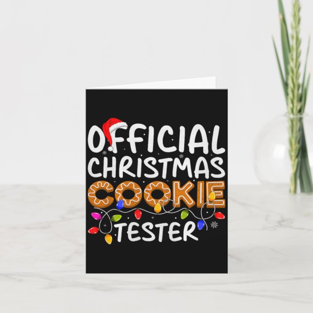 Tarjeta Cookie Baking Crew Christmas Cookie Tester Xmas Pr (Anverso)