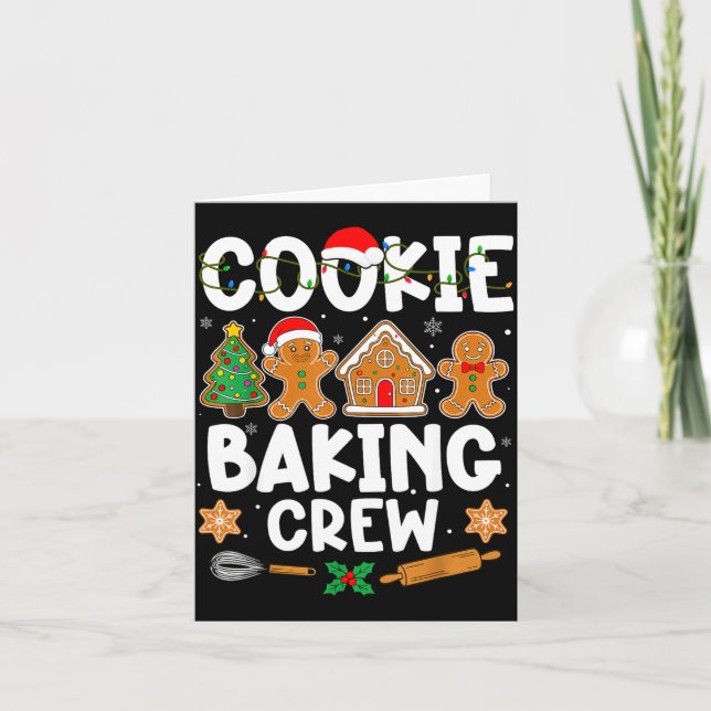 Tarjeta Cookie Baking Crew For Women Kids Men Boy Family C (Anverso)