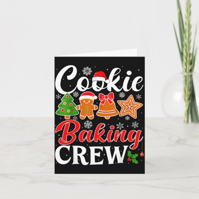 Tarjeta Cookie Baking Crew Gingerbread Xmas Holiday Cookie (Anverso)