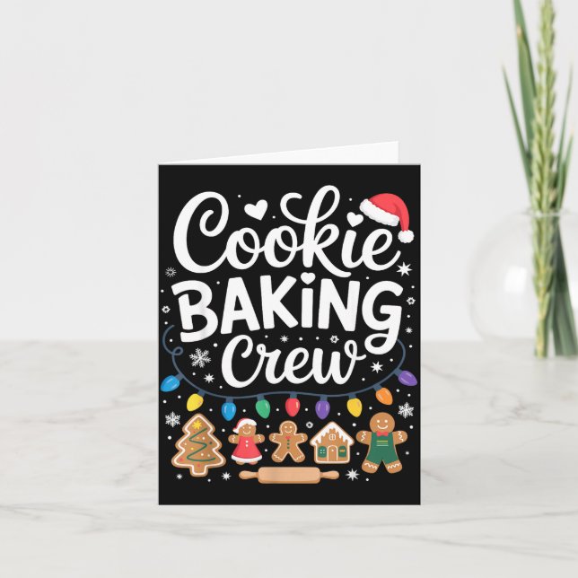 Tarjeta Cookie Baking Crew Holiday Squad Gingerbread Chris (Anverso)