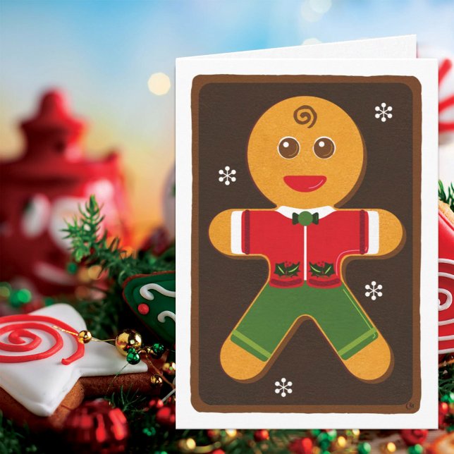 Tarjeta Cookie Blank, hombre Navidad de pan de jengibre (Subido por el creador)