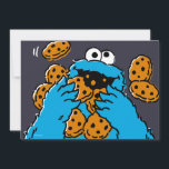 Tarjeta Cookie Monster Eating All the Cookies<br><div class="desc">Satisfy your cravings for fun and cookies with this graphic featuring the one and only Cookie Monster! This showcases a vibrant illustration of Cookie Monster in his element, happily devouring a pile of chocolate chip cookies with crumbs flying everywhere. This classic and instantly recognizable design is cheerful, playful, and sure...</div>
