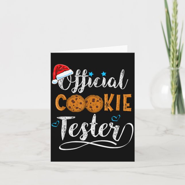 Tarjeta Cookie Tester Christmas Baking Team  (Anverso)