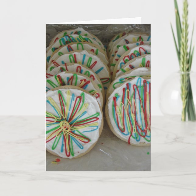 Tarjeta Cookies azucareras decoradas (Anverso)