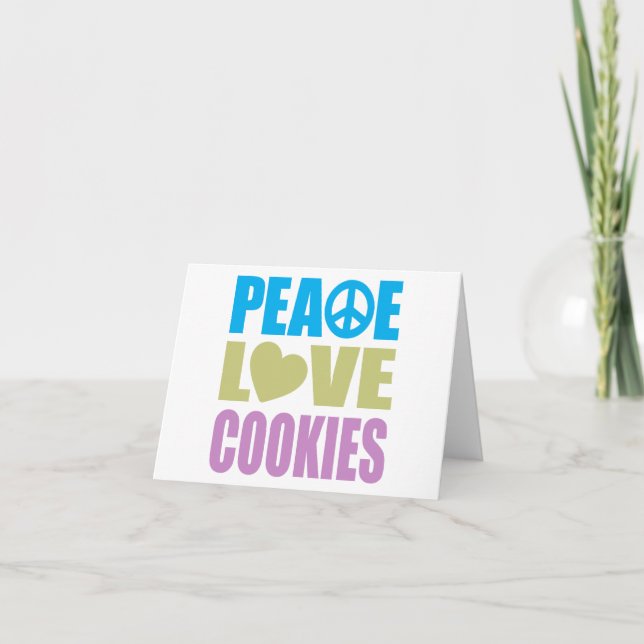 Tarjeta Cookies de amor por la paz (Anverso)