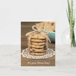 Tarjeta Cookies de chocolate con sabor a día de nombre