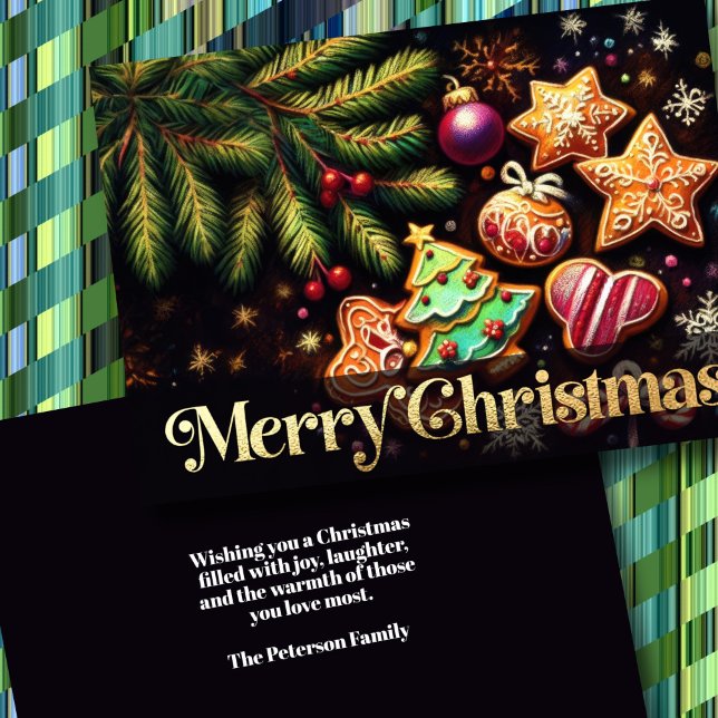 Tarjeta Cookies de Navidades decorados con dibujos de chal (Subido por el creador)