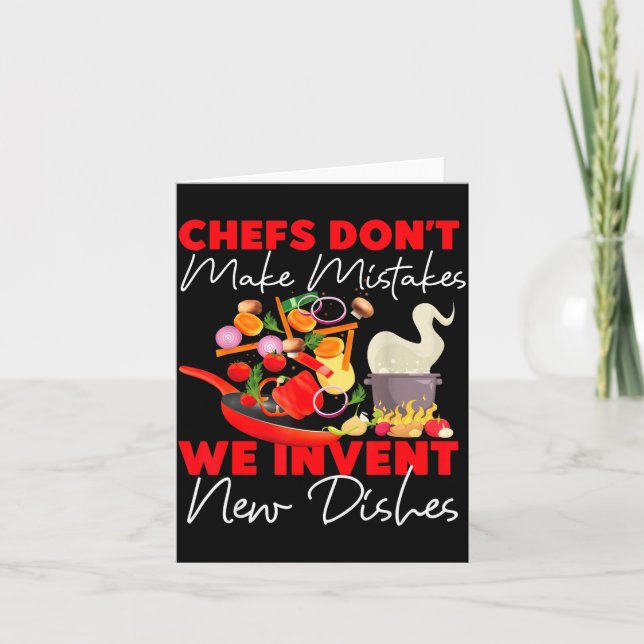 Tarjeta Cooking Cook Kitchen Chef Chefs Don't Make Mistake (Anverso)