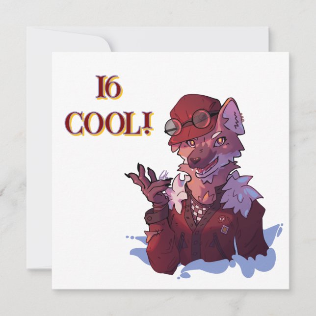 Tarjeta Cool 16, wolf (Anverso)