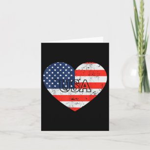 Tarjeta Cool 4 de julio América Corazón Día de los Caídos